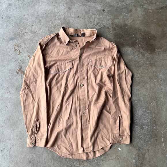 VINTAGE PINK VAN HEUSEN 70S LONGSLEEVE BUTTONUP SHIRT FITS M - Picture 1 of 4